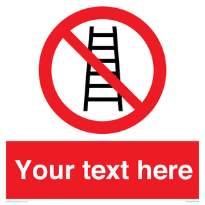 Custom No Ladders Sign